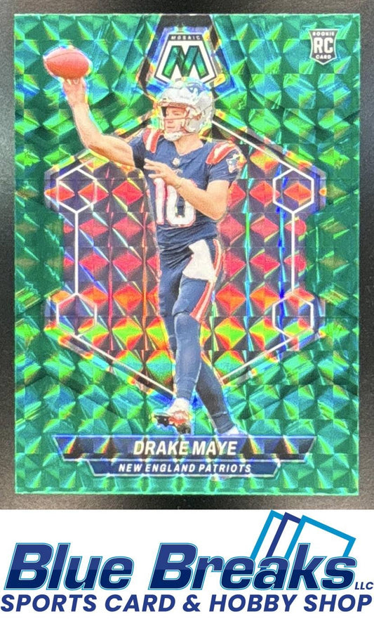 2024 Panini Mosaic Green Prizm Drake Maye RC #303 New England Patriots