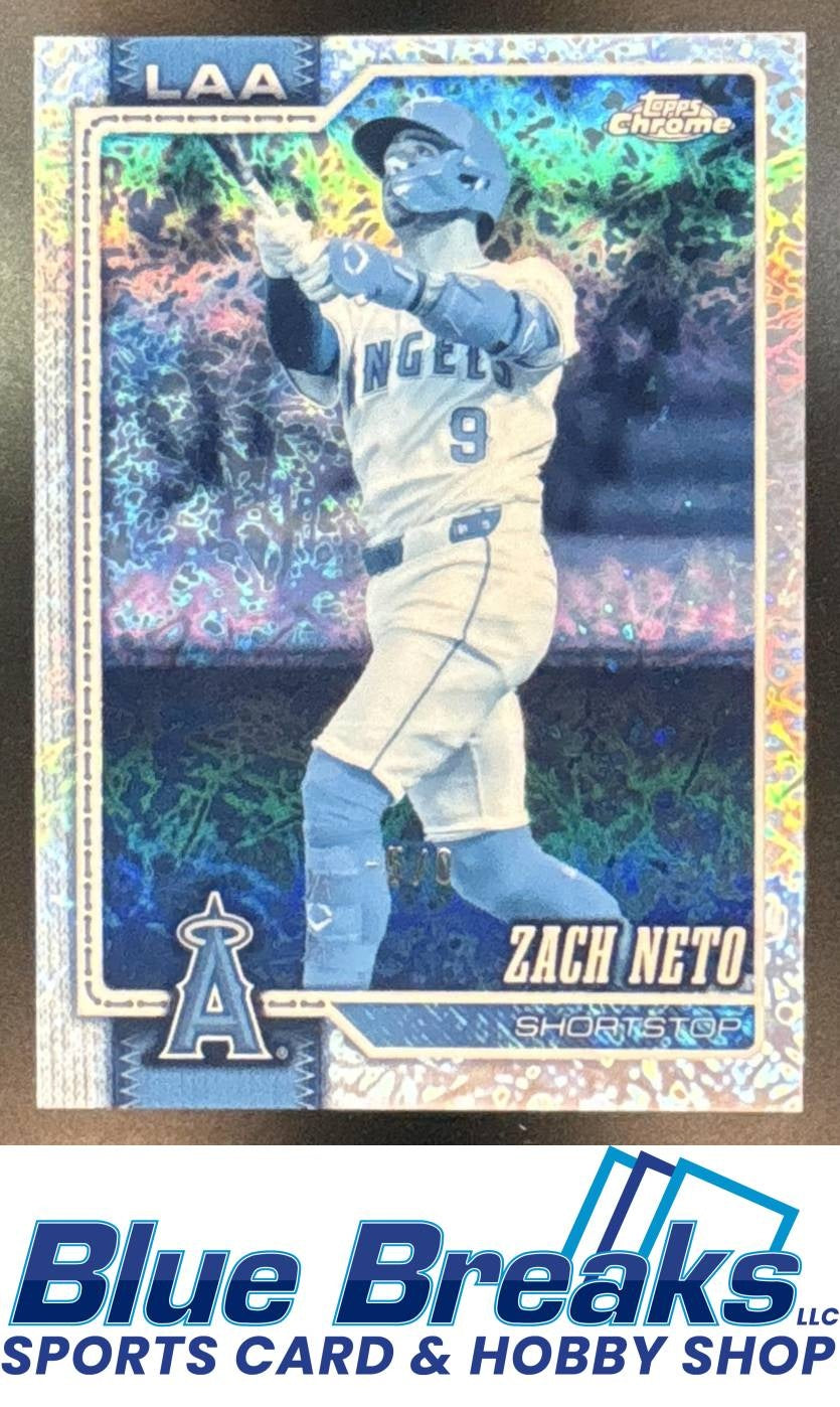 2026 Topps Chrome Negative Refractor Zach Neto -5/0 #77 Los Angeles Angels