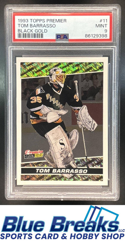 1993-94 Topps Premier Black Gold Tom Barrasso #11 PSA 9 Pittsburgh Penguins