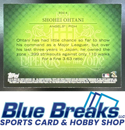 2020 Topps Stadium Club Shohei Ohtani #EOZ-4 Emperors of the Zone