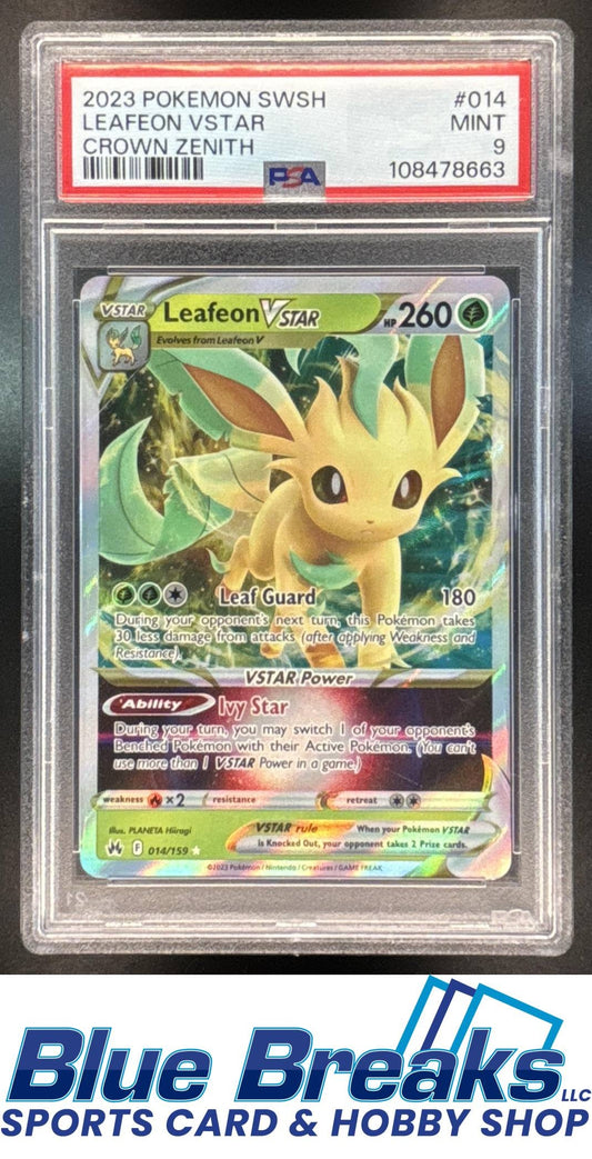 2023 Pokemon Sword & Shield Crown Zenith Leafeon VST #014/159 PSA 9