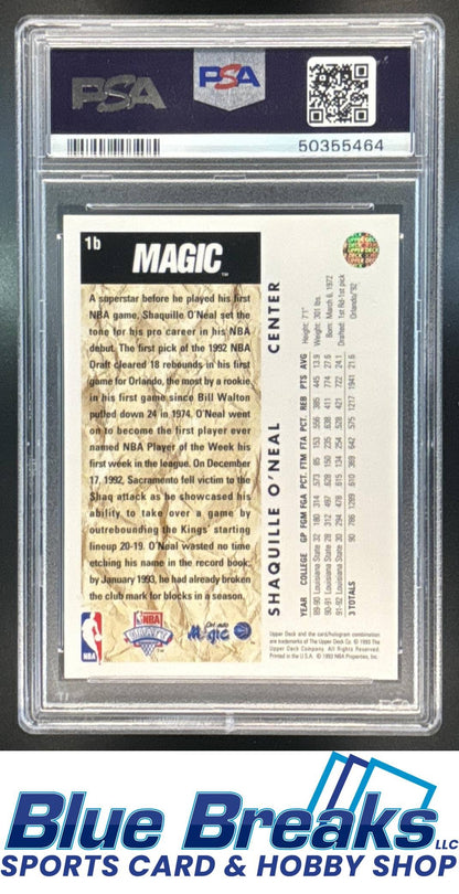 1992-93 Upper Deck Shaquille O'Neal #1b RC PSA 8.5 Orlando Magic