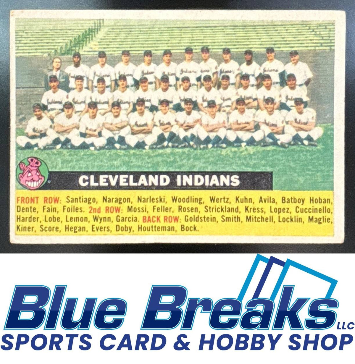 1956 Topps - Cleveland Indians #85 Team Card VAR