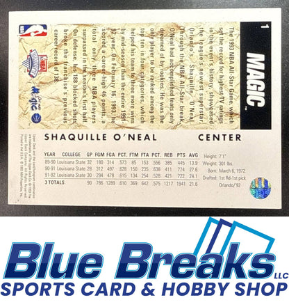 1992-93 Upper Deck Shaquille O'Neal [RC] #1 SP RC Orlando Magic
