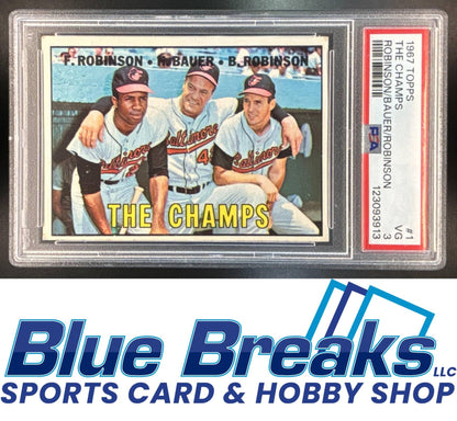 1967 Topps The Champs Frank Robinson Hank Bauer Brooks Robinson CPC, #1 PSA 3