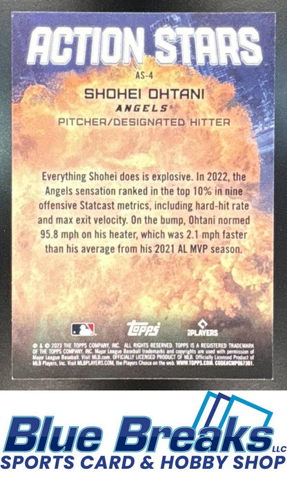 2023 Topps Update Action Stars Shohei Ohtani [RC] #AS-4 Los Angeles Angels