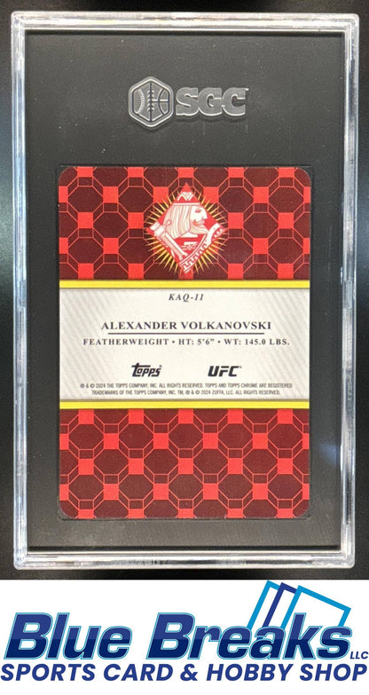 2024 Topps Chrome UFC Kings & Queens Alexander Volkanovski [RC] #KAQ-11 SGC 10