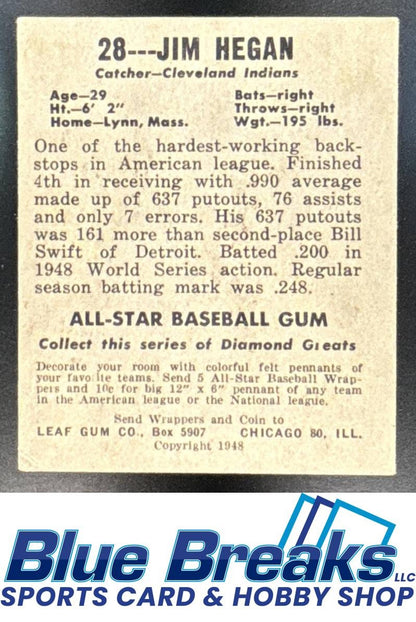 1948 Leaf Jim Hegan [RC] #28 RC