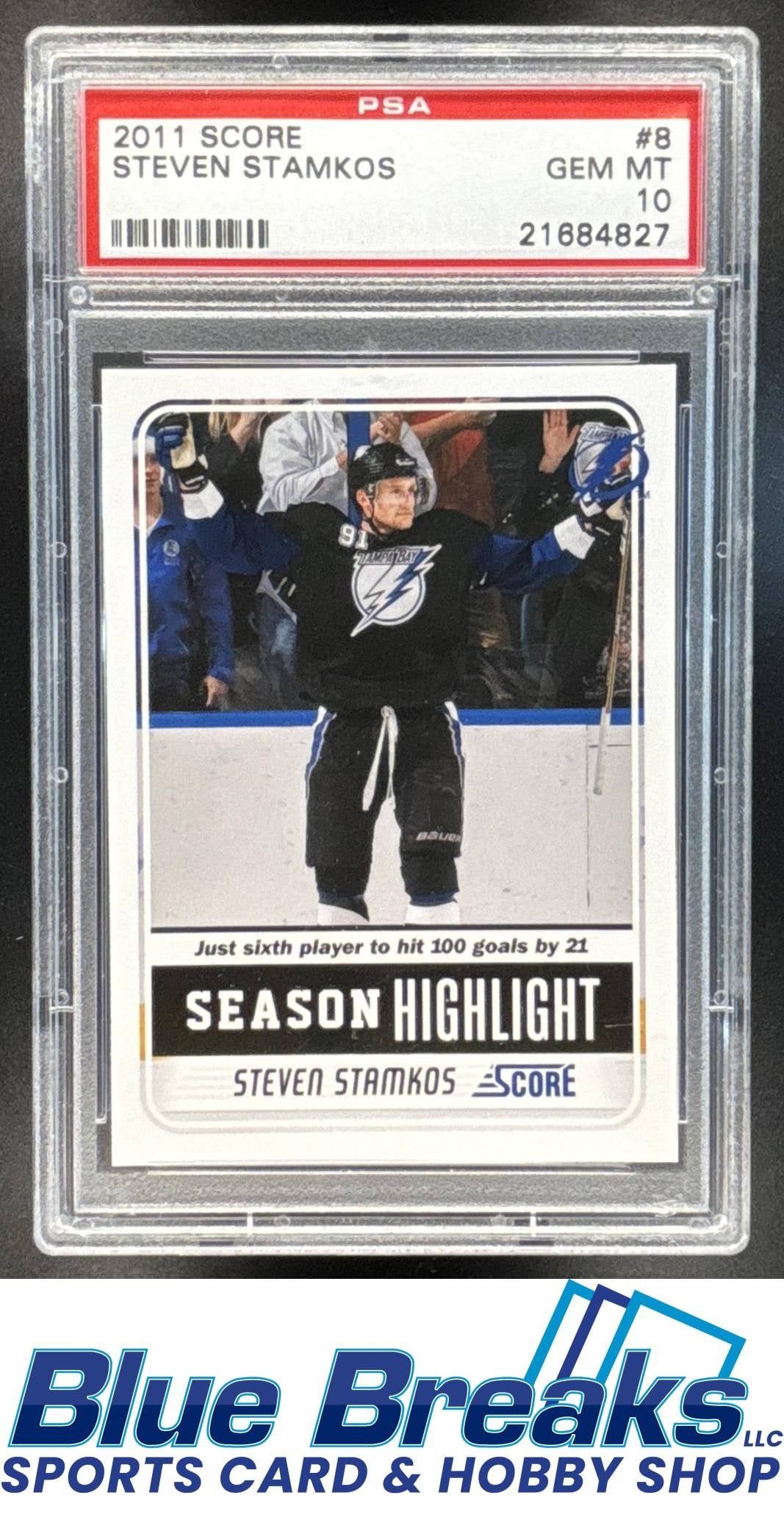 2011-12 Panini Score Steven Stamkos [RC] #8 PSA 10 Tampa Bay Lightning