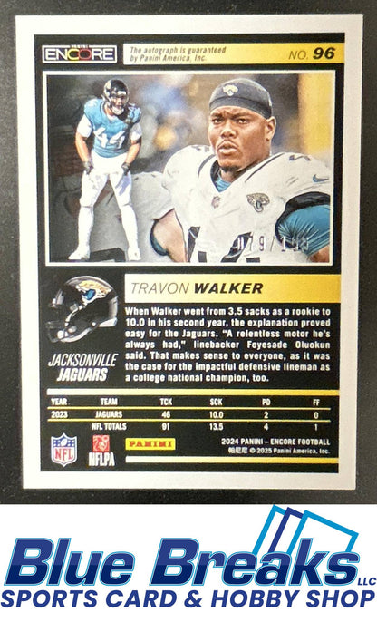 2024 Panini Encore Auto Travon Walker 079/199 #96 Jacksonville Jaguars