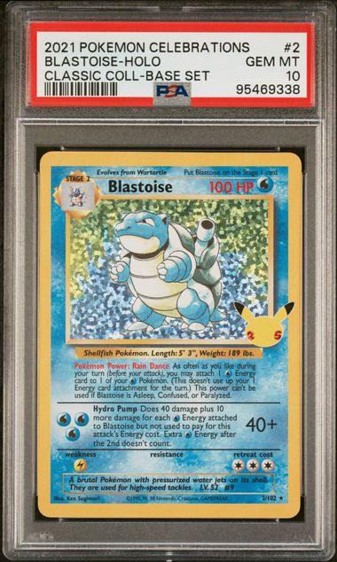 2021 Pokémon - Celebrations Classic Collection - Base Set - Blastoise - Holo - #2 - PSA 10