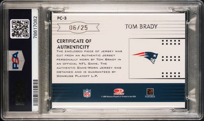 2005 Leaf - Rookies & Stars - Prime Cuts - Tom Brady - PSA7 - 06/25 - #PC-3 - Football - Patriots