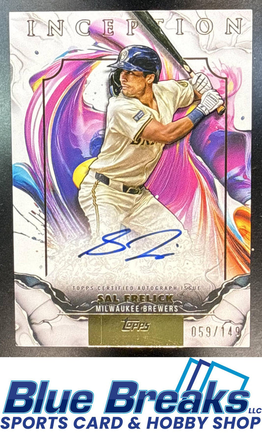 2025 Topps Inception Sal Frelick #RESA-SF 059/149 Rookies And Emerging Stars Auto Milwaukee Brewers