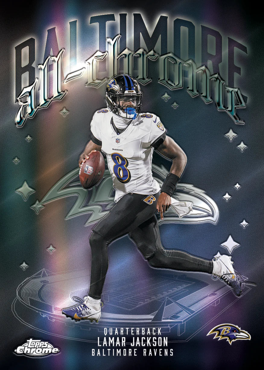 2025 Topps Chrome Football Blaster Box - Sealed Wax
