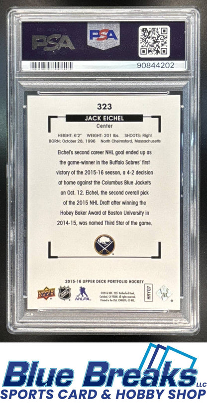 2015-16 Upper Deck Portfolio Jack Eichel #323 PSA 10 Buffalo Sabres