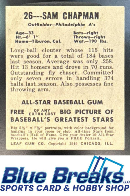 1948 Leaf Sam Chapman #26 A's