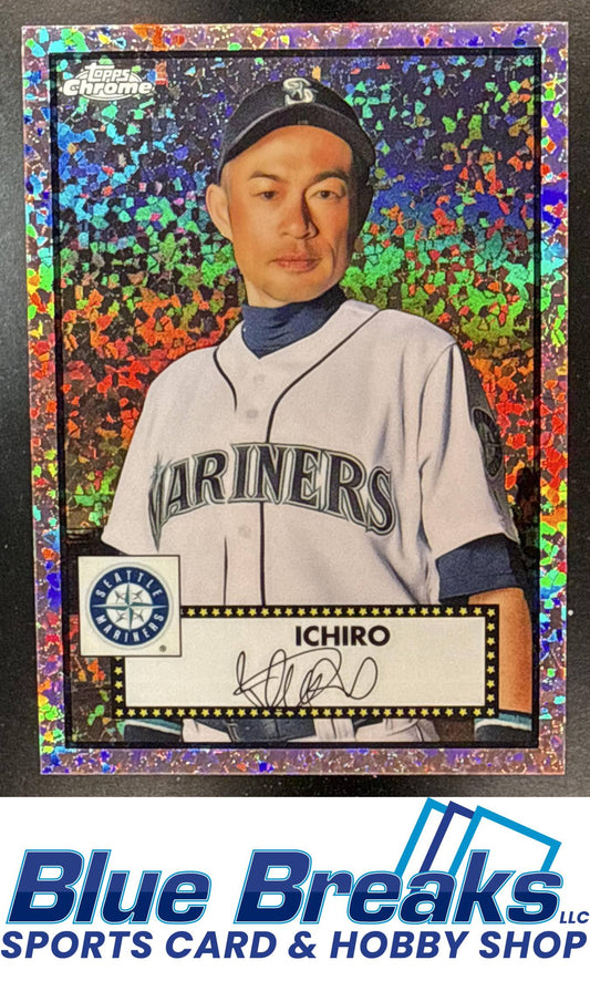 2021 Topps Chrome Platinum Anniversary Ichiro #492 Rose Gold Mini Diamond Refractor 10/75 Seattle Mariners
