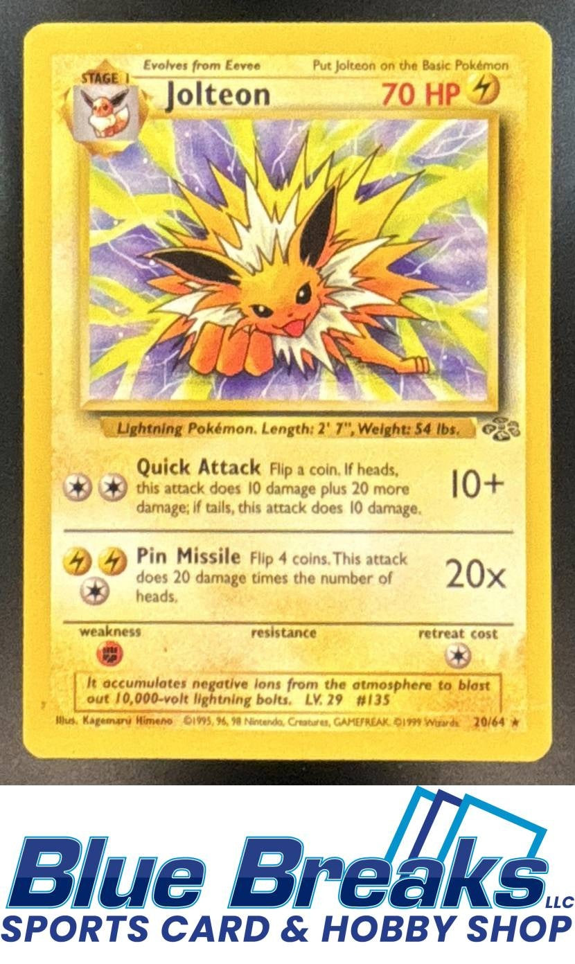 1999 Pokemon Jungle Jolteon #20/64 Rare
