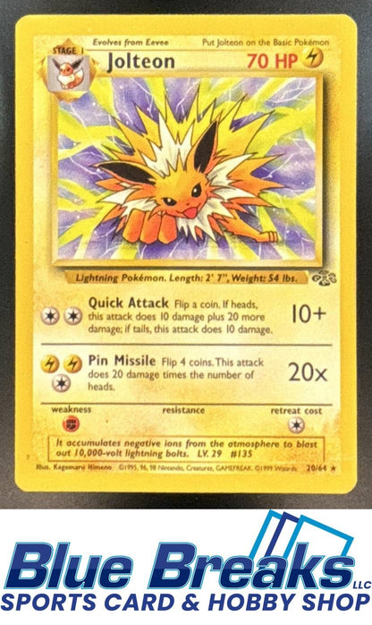 1999 Pokemon Jungle Jolteon #20/64 Rare