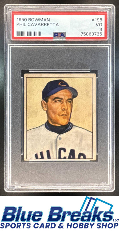 1949 Bowman Eddie Bockman #195 PSA 3 Cubs