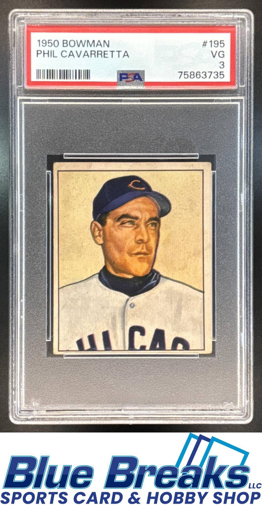 1949 Bowman Eddie Bockman #195 PSA 3 Cubs