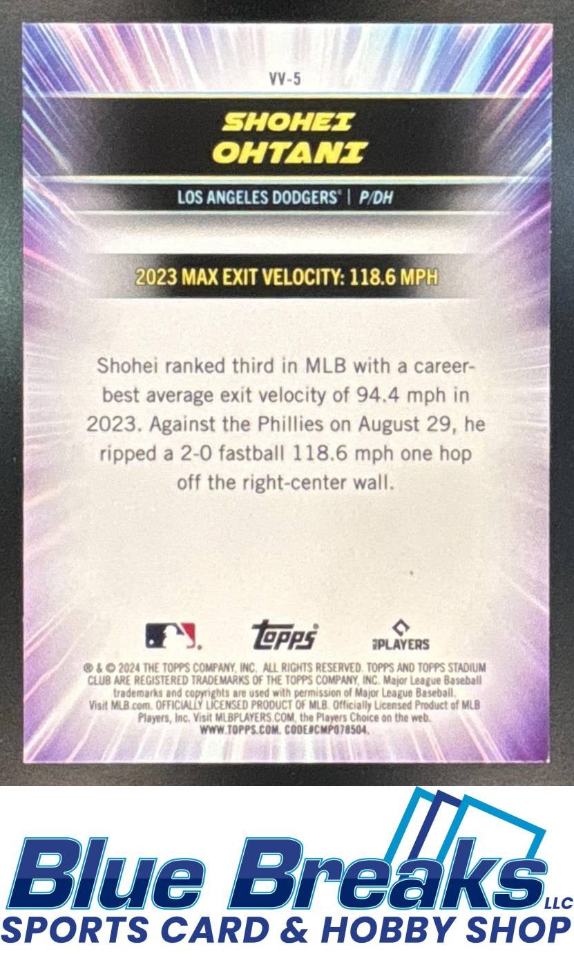 2024 Topps Stadium Club Shohei Ohtani #VV-5 Virtuosos of Velocity