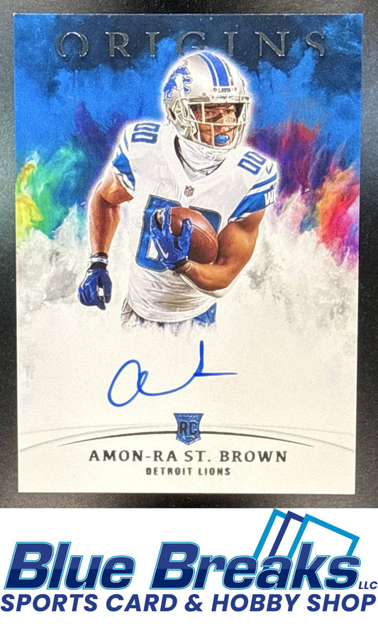 2021 Panini Origins RC Auto Amon-Ra St. Brown [RC] #RA-ASB Detroit Lions