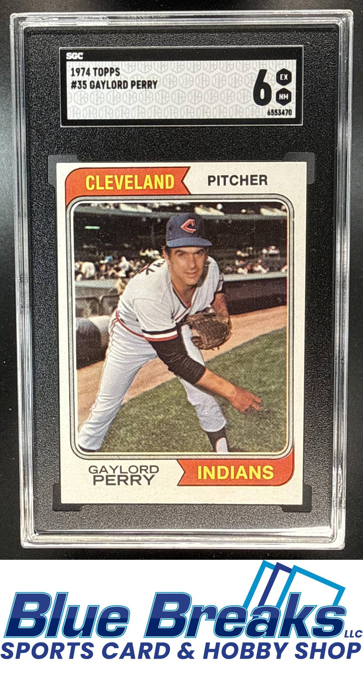 1974 Topps Gaylord Perry #35 SGC 6 Cleveland Indians Cleveland Guardians