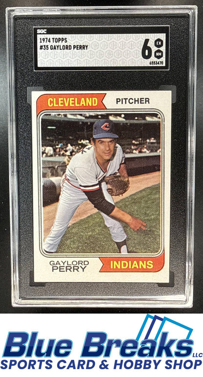 1974 Topps Gaylord Perry #35 SGC 6 Cleveland Indians Cleveland Guardians