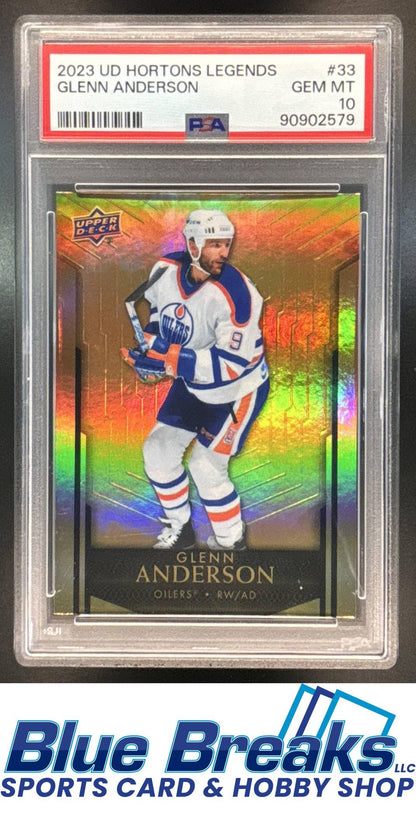 2023 Upper Deck Tim Hortons Legends Glenn Anderson #33 PSA 10 Edmonton Oilers