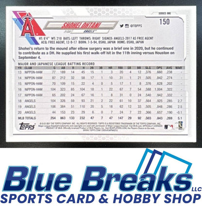 2021 Topps Shohei Ohtani [RC] #150 Los Angeles Angels