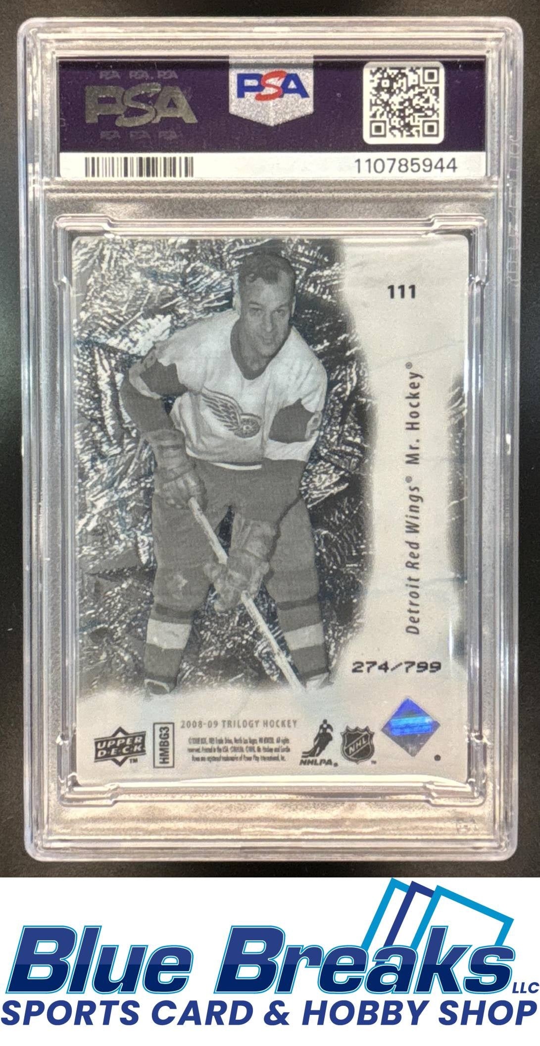 2008 Upper Deck Trilogy Gordie Howe #111 Frozen in Time 274/799 PSA 10