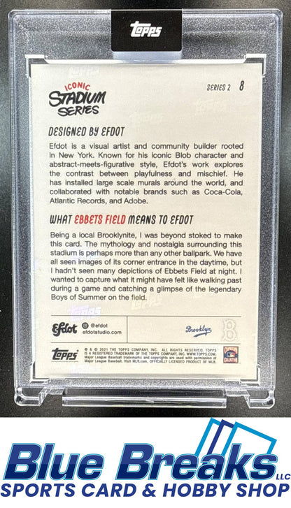 2021 Topps x Efdot Iconic Stadium Series 2 Ebbets Field [RC] #8 Brooklyn Dodgers Los Angeles Dodgers