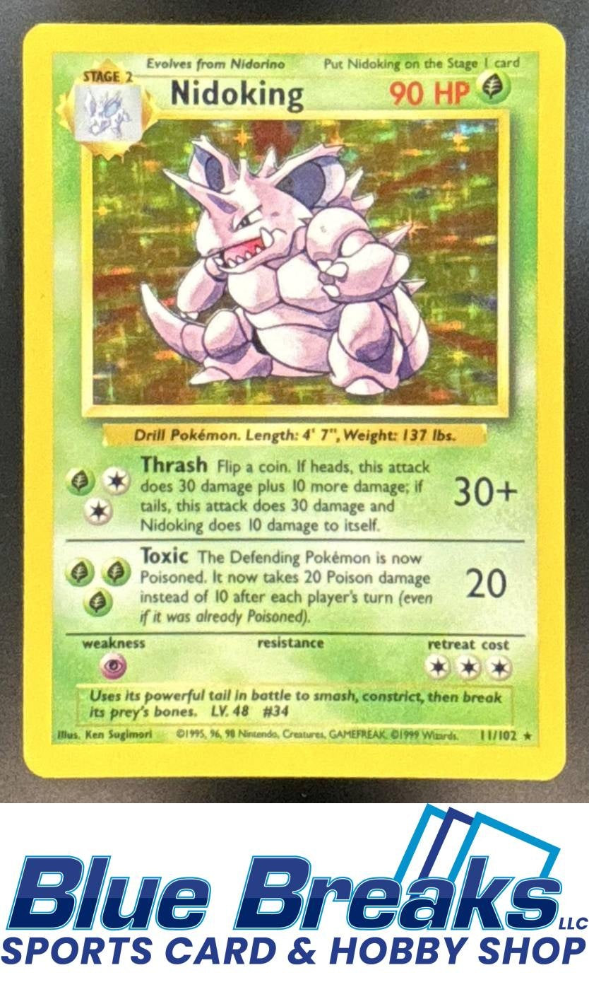 1999 Pokemon Unlimited Set Nidoking #11/102 Rare Holo