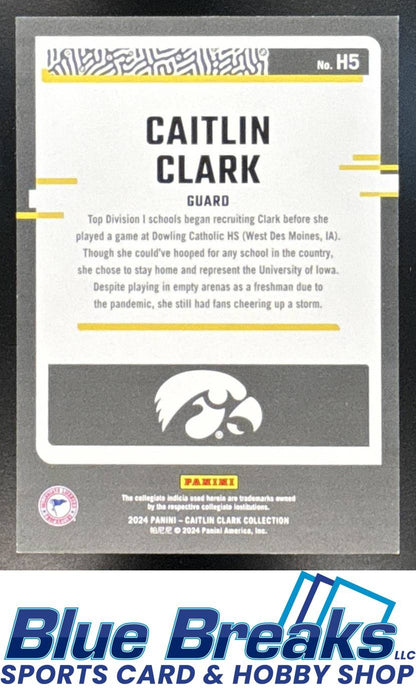 2024 Panini Caitlin Clark Collection #H5 Highlights Floating Hearts 067/199 RC