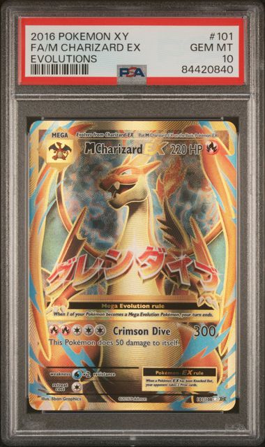 2016 Pokémon - XY - Evolutions - Full Art - M Charizard EX - #101 - PSA 10