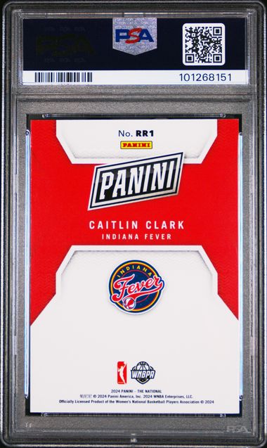 2024 Panini - The National - Silver Pack - Rated Rookie - Caitlin Clark - #RR1 - PSA 8 - basketball - Fever