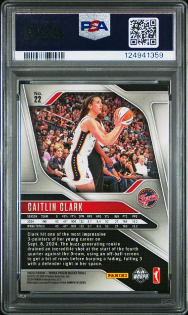 2024 Panini - Prizm WNBA - Caitlin Clark -RC - #22 - PSA 10 - basketball - Fever