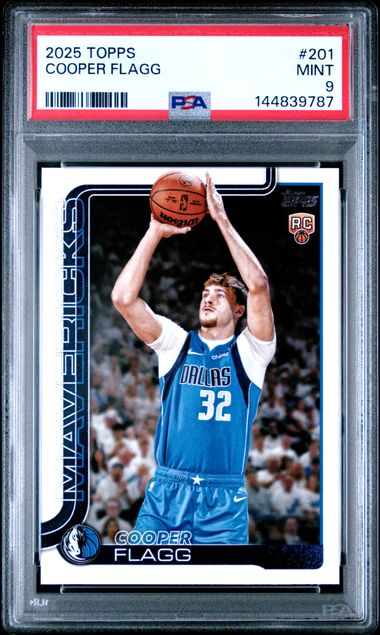 2025 Topps - Flagship - Cooper Flagg - RC - #201 - PSA 9 - basketball - Mavericks