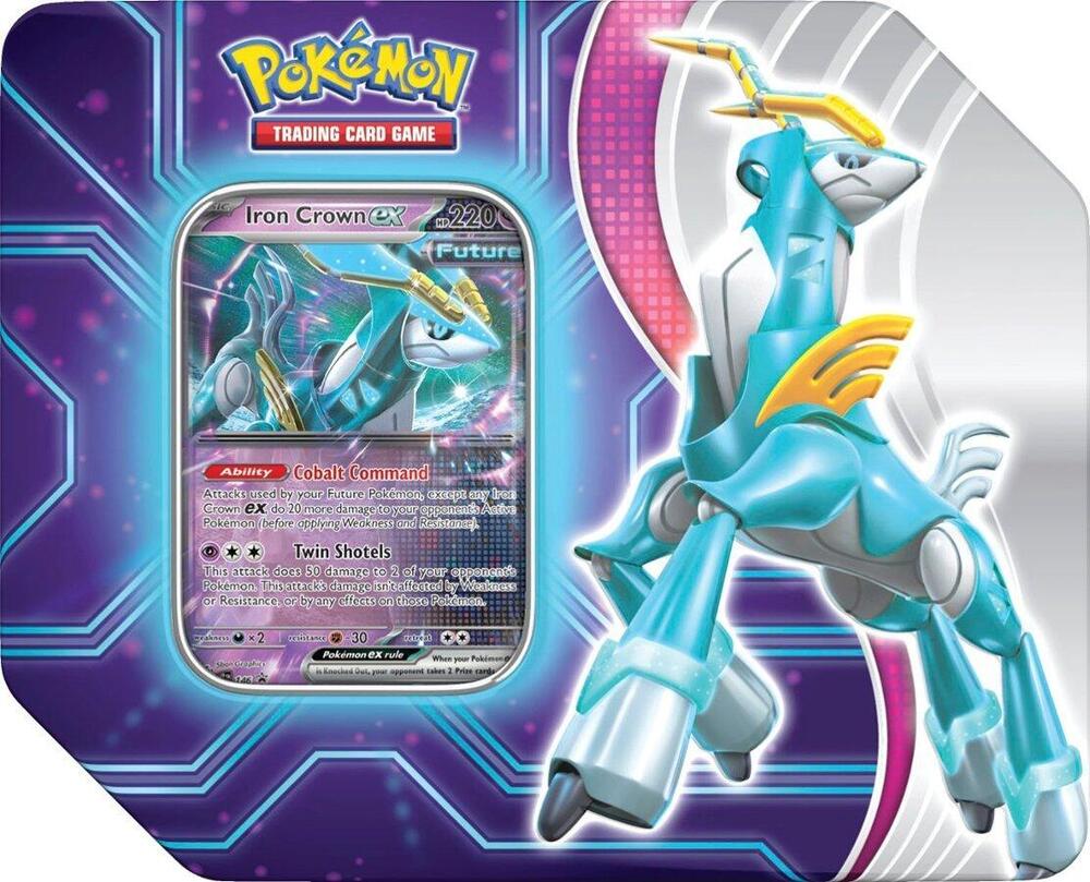 Pokémon - Paradox Destinies Tin [Iron Crown ex] - Miscellaneous Cards & Products (MCAP) - Sealed Wax