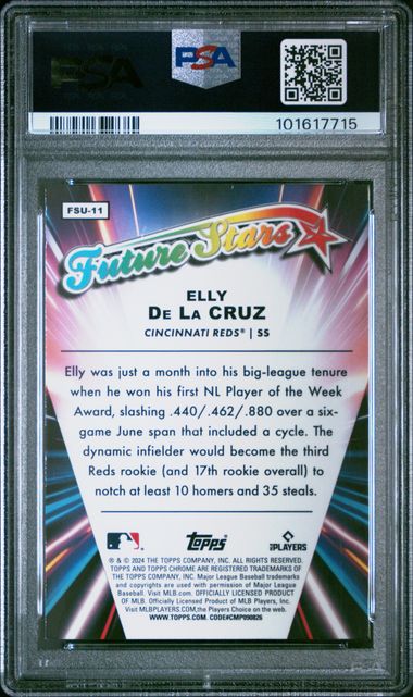 2024 Topps Chrome - Update - Future Stars - green refractor - Elly De La Cruz - 06/99 - RC - #FSU-11 - baseball - Reds