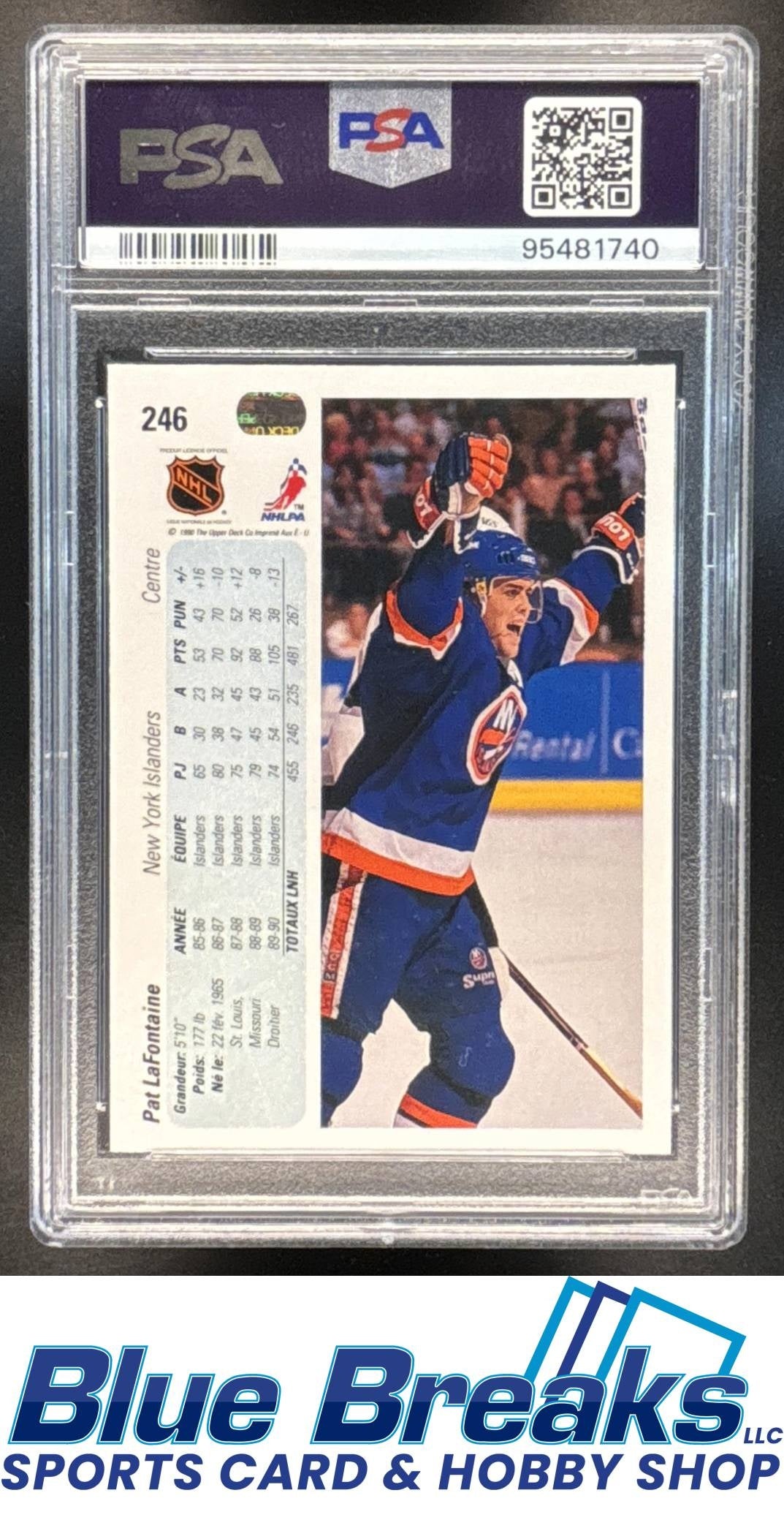 1990-91 Upper Deck Pat LaFontaine [RC] #246 PSA 10 New York Islanders