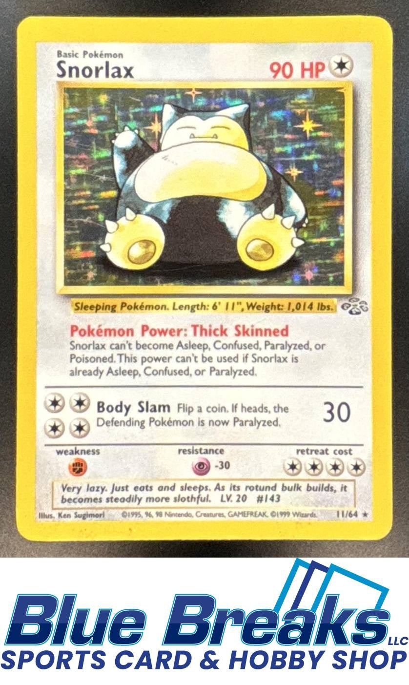 1999 Pokemon Jungle Snorlax #11/64 Holo
