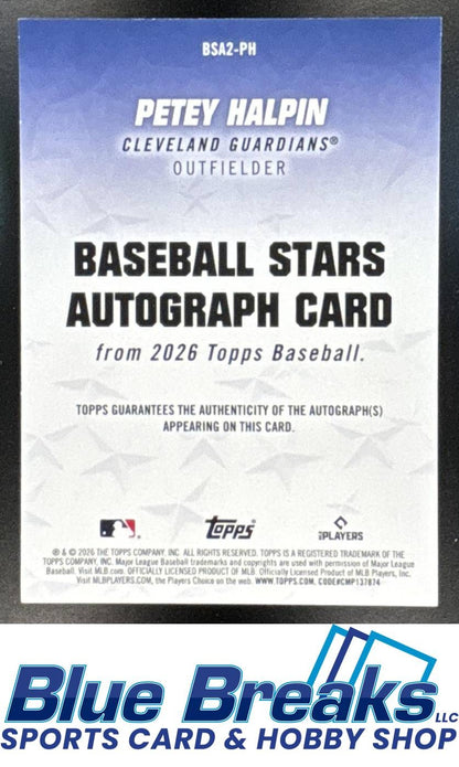 2026 Topps Series 2 Petey Halpin #BSA2-PH Baseball Stars Auto RC