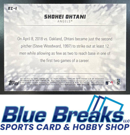 2019 Topps Stadium Club Shohei Ohtani #EZ-1 Emperors of the Zone