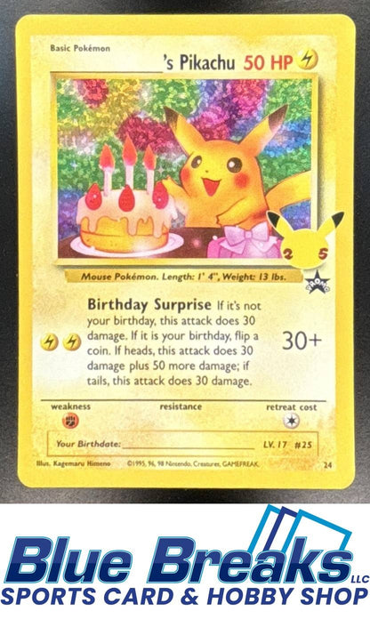 2021 Pokemon Sword & Shield Celebrations Classic Collection Birthday Pikachu #24