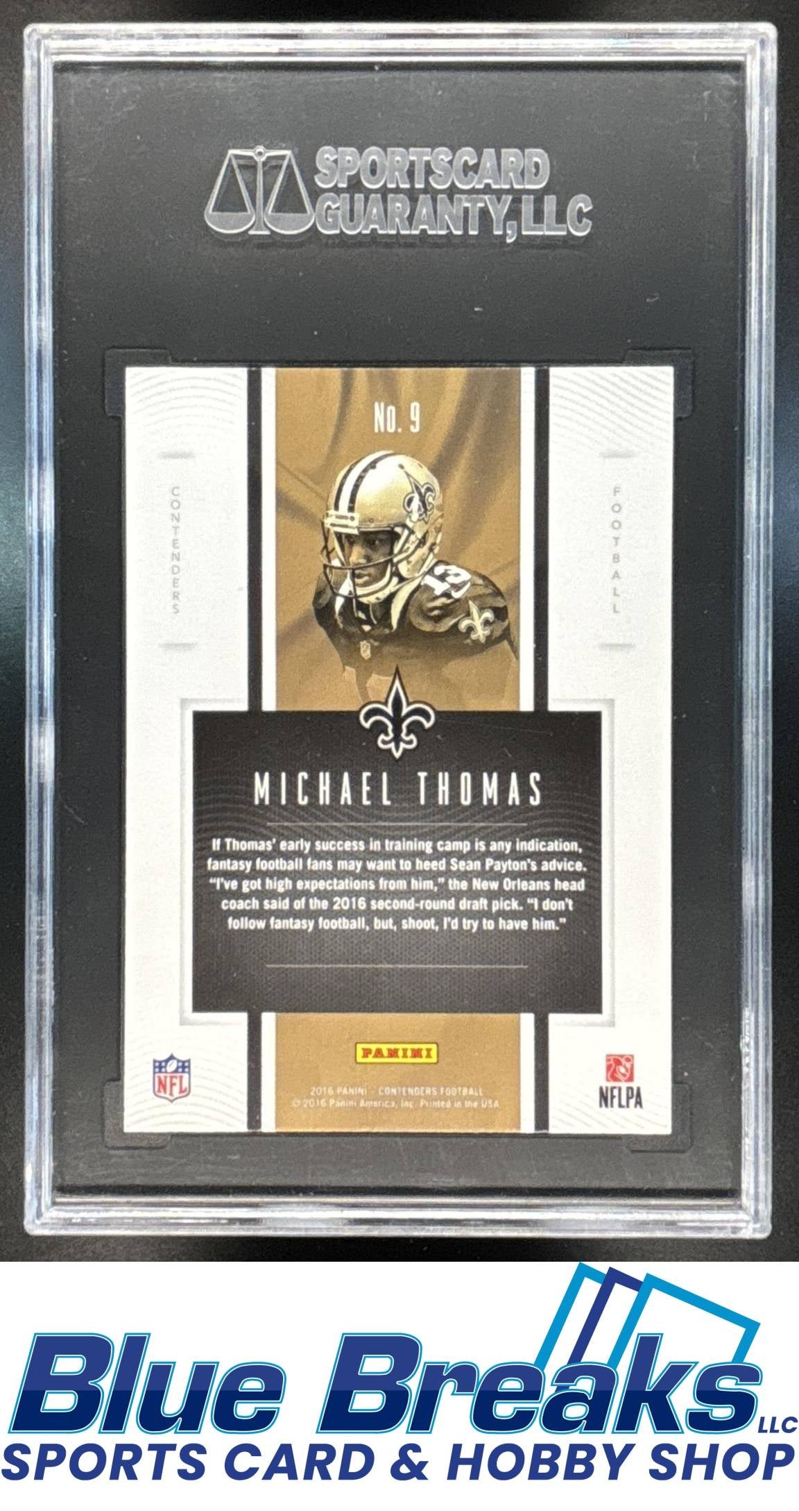 2016 Panini Contenders RC of the Year Michael Thomas [RC] #9 SGC 9 Saints