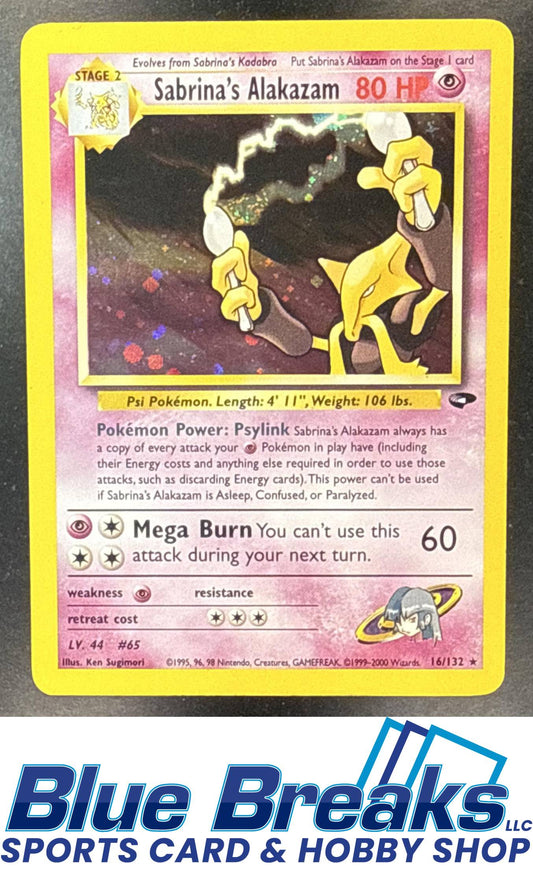 2000 Pokemon Gym Challenge Sabrina's Alakazam #16/132 Holo