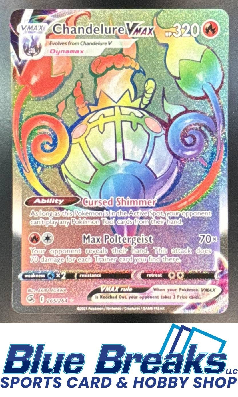 2021 Pokemon Sword & Shield Fusion Strike Chandelure VM #265/264