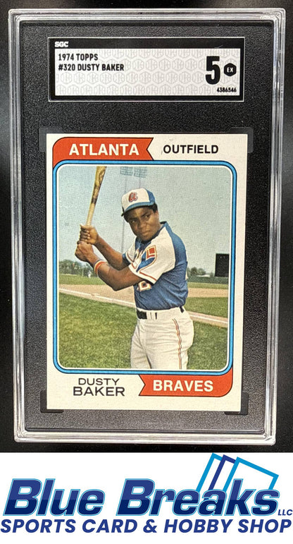 1974 Topps Dusty Baker #320 SGC 5 Atlanta Braves